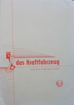 Shell Archiv "Das Kraftfahrzeug" Tankstellen-Prospektmappe (6794)